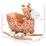 Indigo Safari Qaba Kids Plush Rocking Horse Giraffe Style Themed Ride ...
