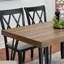 Ensemble de salle à manger 5 pièces, table à manger en épingle à cheveux avec 4 chaises à dossier croisé, noir riche