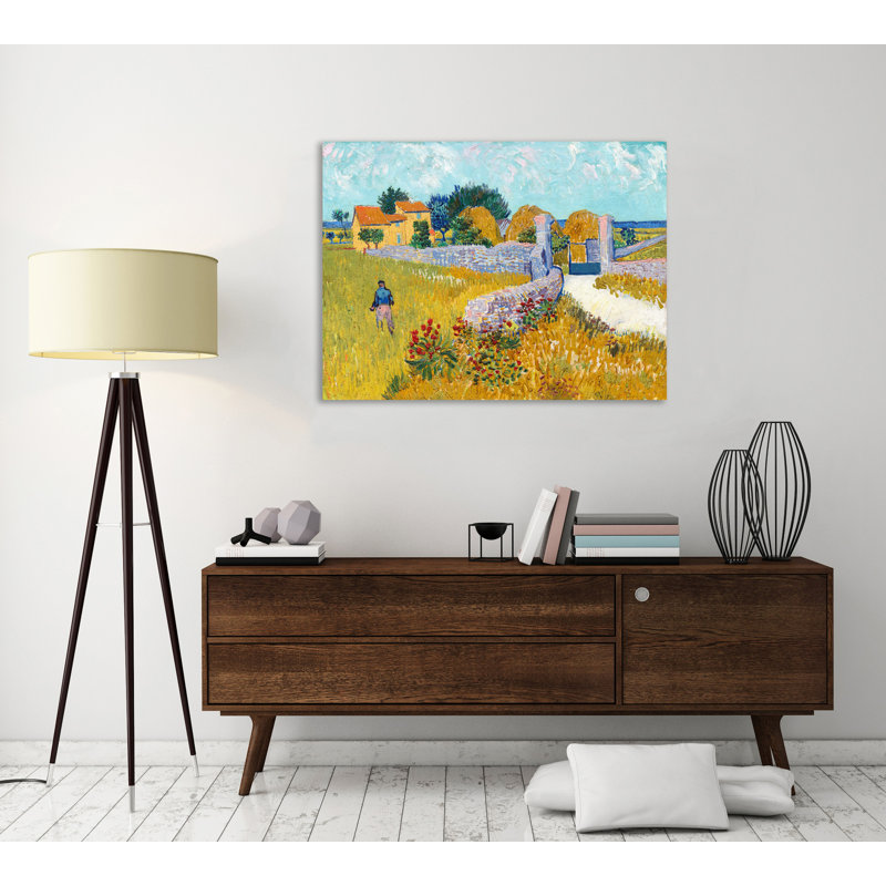 «Farmhouse In Provence» par Wild Apple Portfolio - impression sur toile tendue, H 30 po x l 40 po x P 1,5 po