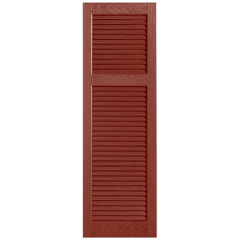 Paire de volets à persienne droite, 59 po, 12 po, Rouge