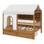 Lit House avec 2 grands tiroirs, bibliothèque latérale avec bande DEL-1859199919