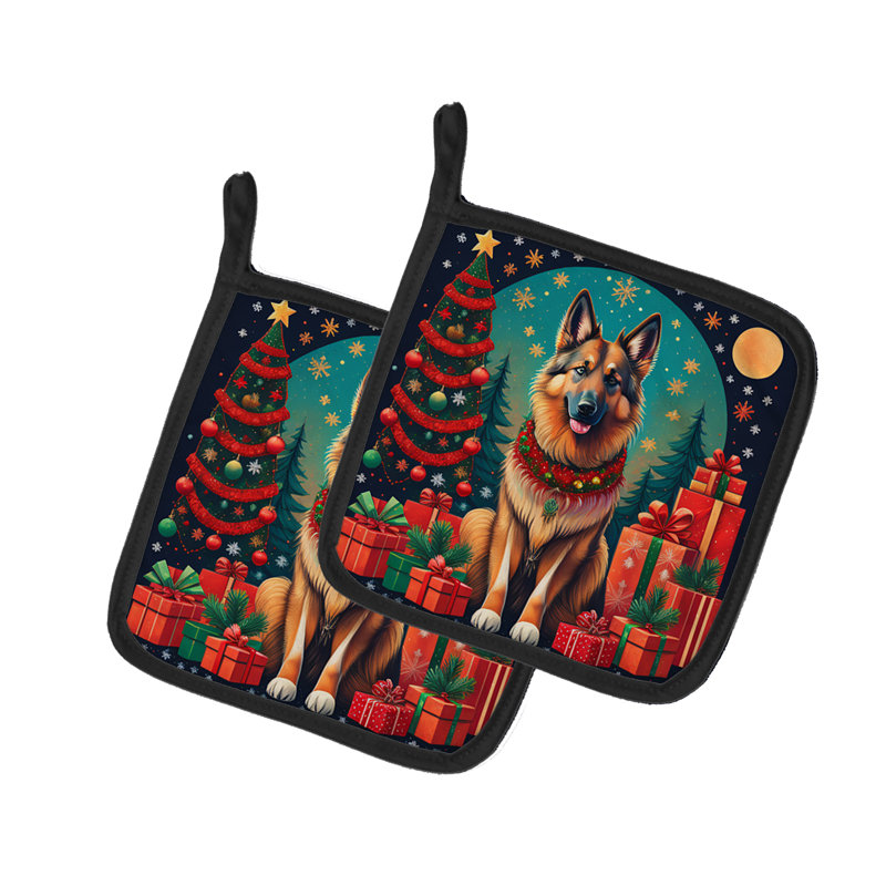 Paire de porte-casseroles belges Tervuren Christmas