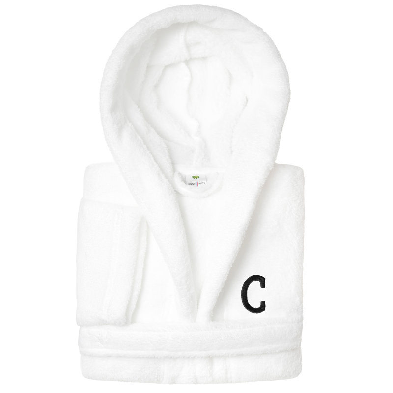 Peignoir à capuche double 100% polyester personnalisé, M, C, Noir