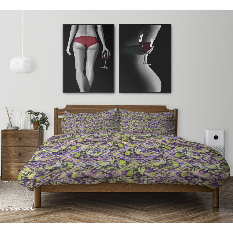 Polyester Box Stitch Abstract Comforter, Twin Comforter + 1 Standard Pillowcase