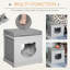 Cat House Bed Kitten Cave Cube Indoor for Small Pet 41x30x36 cm Grey