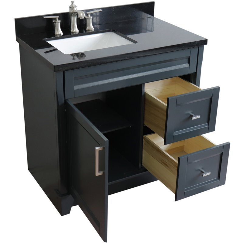 Ensemble de meuble-lavabo simple 37 po Eason, Noir galaxie