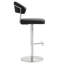 Upholstered Counter Stool with Metal Frame-1391162377