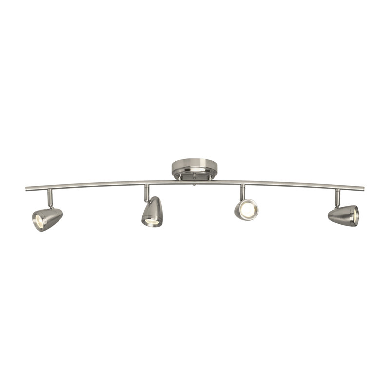Brushed Nickel 4-Light LED Ceiling Track Fixture