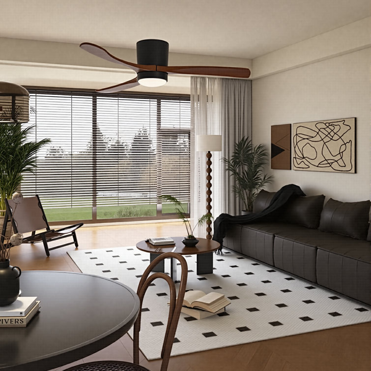 Ceiling Fans with Lights Dimmable and Remote Control Flush Mount