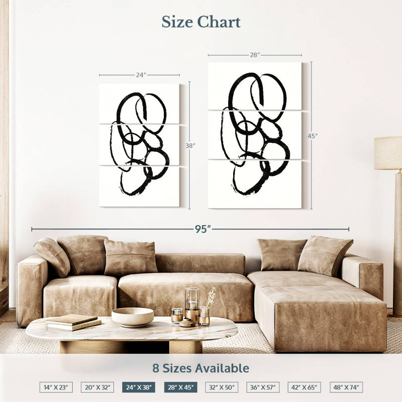 Avery Abstract Linked I, 38" H x 24" W