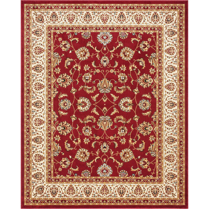 Belliere Sarouk Red Traditional Rug, Rectangle 2'3" x 3'11"