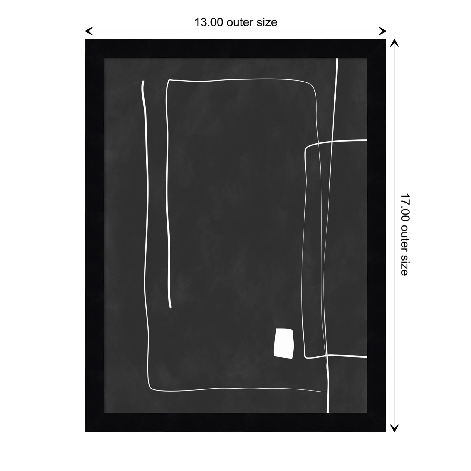 Black And White 36 by Elena Ristova, Black, 17" H x 13" W