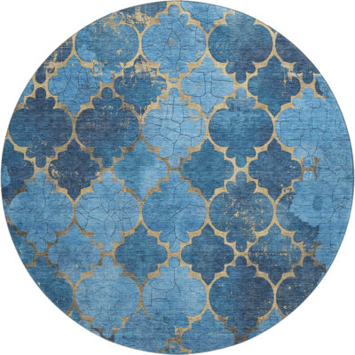 Premium Machine Washable Otte AMF1784 Damask Rug