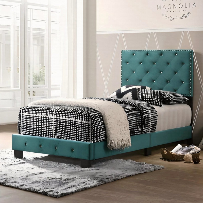 Charming Twin Bed In Refreshing Hue