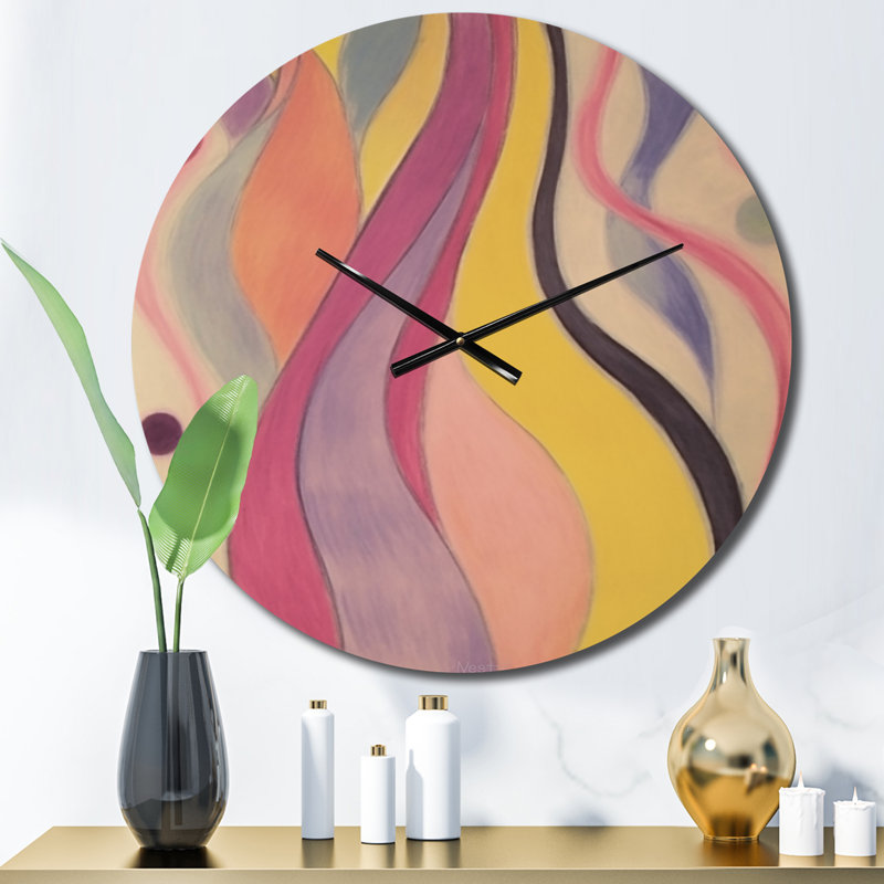 Horloge murale en métal Shadow Dance, Moyenne