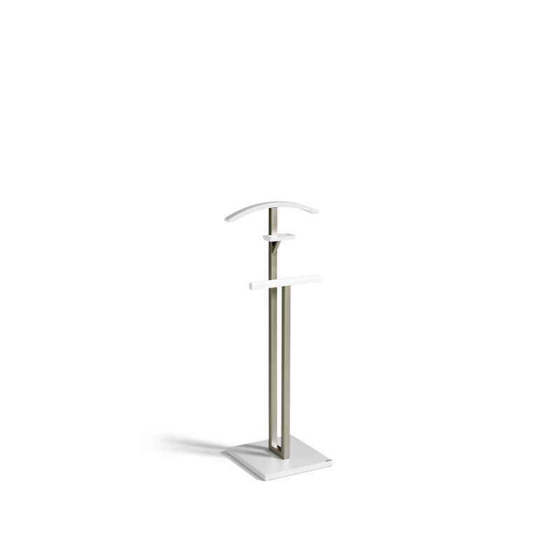 Solid Wood Freestanding Valet Stand, White