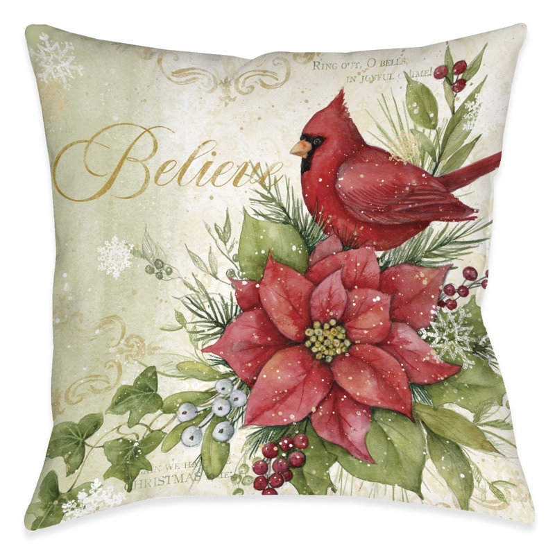 Coussin décoratif d'intérieur Winter Medley Believe