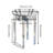 Roddey Glass Mirrored End Table