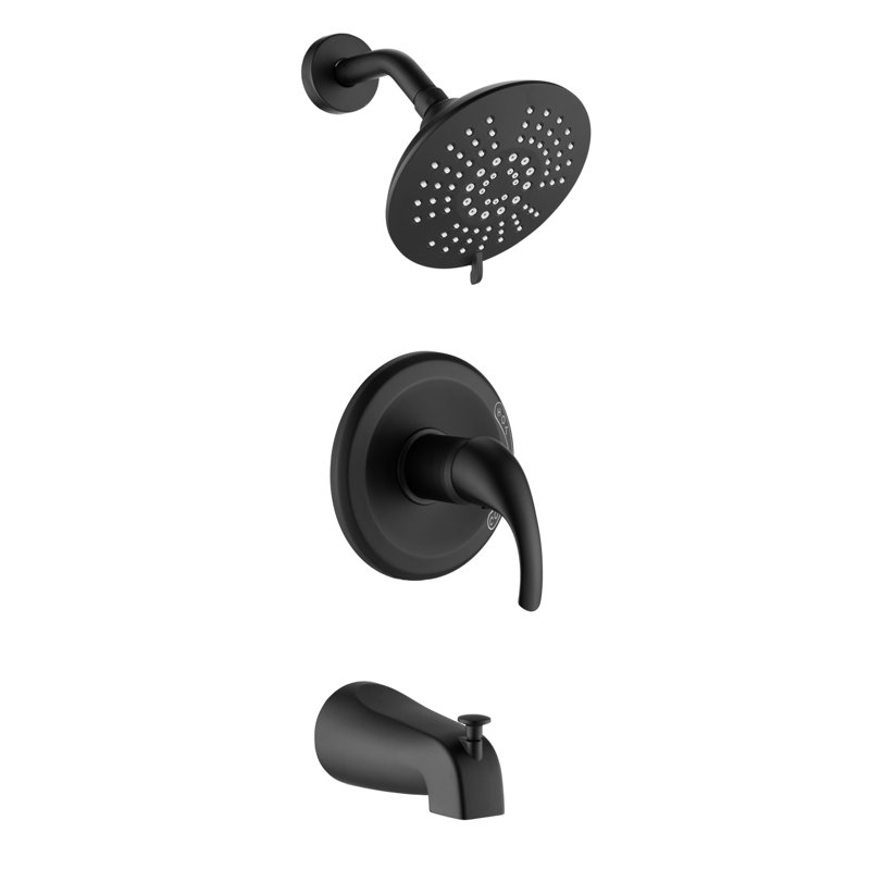 All-In-One Kit with Rough in-Valve, Matte Black