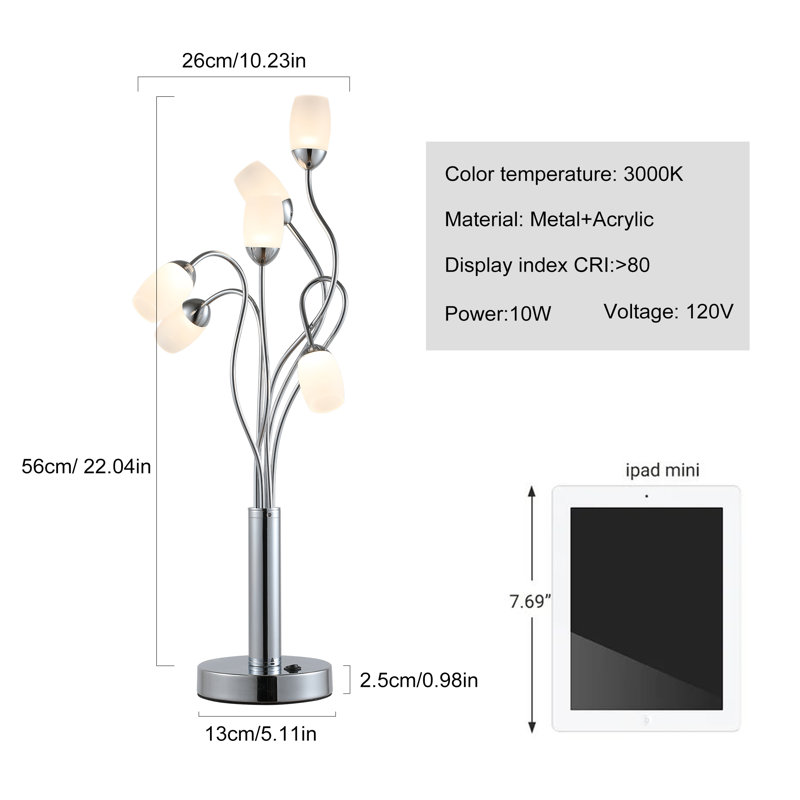 6 - Light 22.05" Novelty LED Table Lamp
