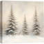 «Christmas Vintage Winter Landscape Pine Tree Holiday Neutral Decor», reproduction d'art sur toile encadrée-107118205-121501160