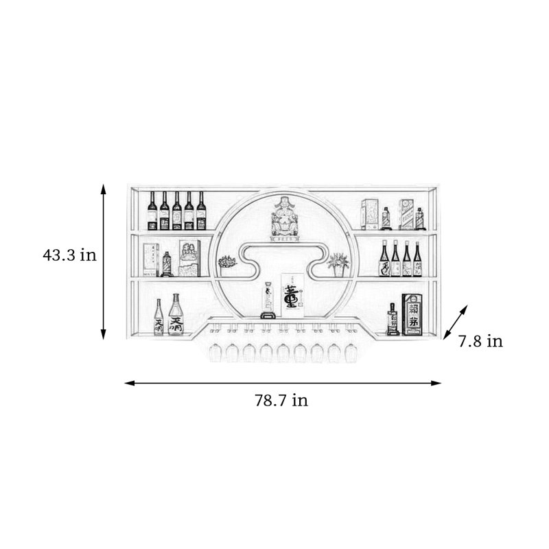 Madeleyn, H 43,3 po x l 78,7 po x P 7,8 po, Noir, noir, noir, noir