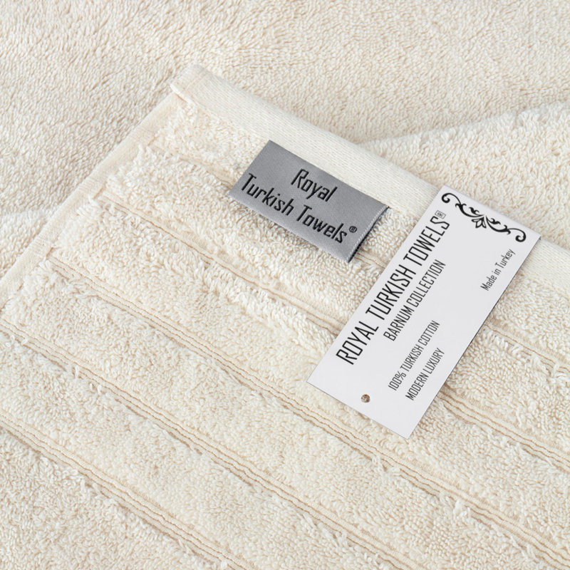 Shantae 56" L x 30" W 3-Piece Cotton Bath Towel Set, Ivory