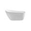 Baignoire de trempage autoportante en acrylique 67 "avec drain et plateau en bambou 67" Streamline-1322088808