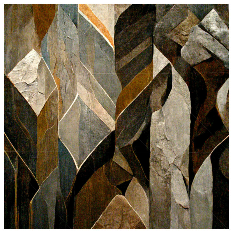 Édredon abstrait moderne avec literie, Édredon simple TG, Motifs géométriques gris