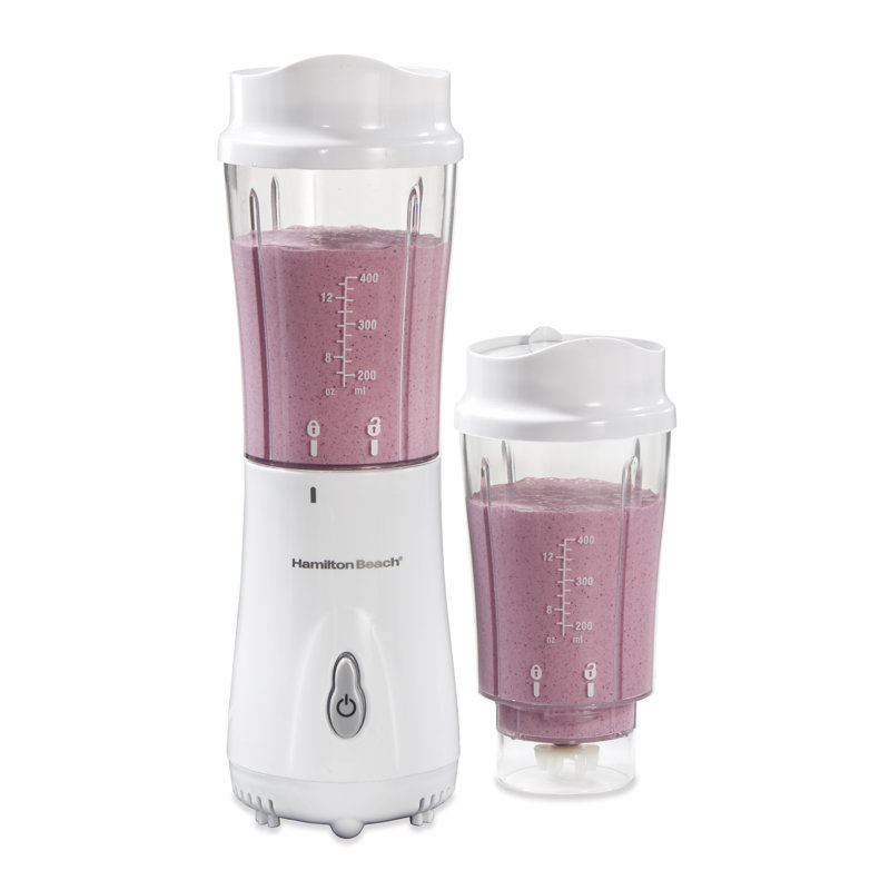 Hamilton Beach® Personal Blender with 2 Jars and Travel Lids White
