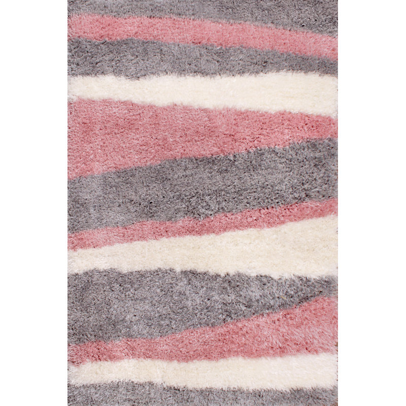 Anush Boston Shag Blush Rug, Rectangle 60 x 110cm