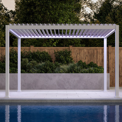 111S  10 Ft. W X 13 Ft. D e-Motion Pergola With Louver Roof 