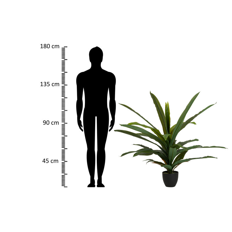 21cm Faux Banana Leaf Plant in Pot