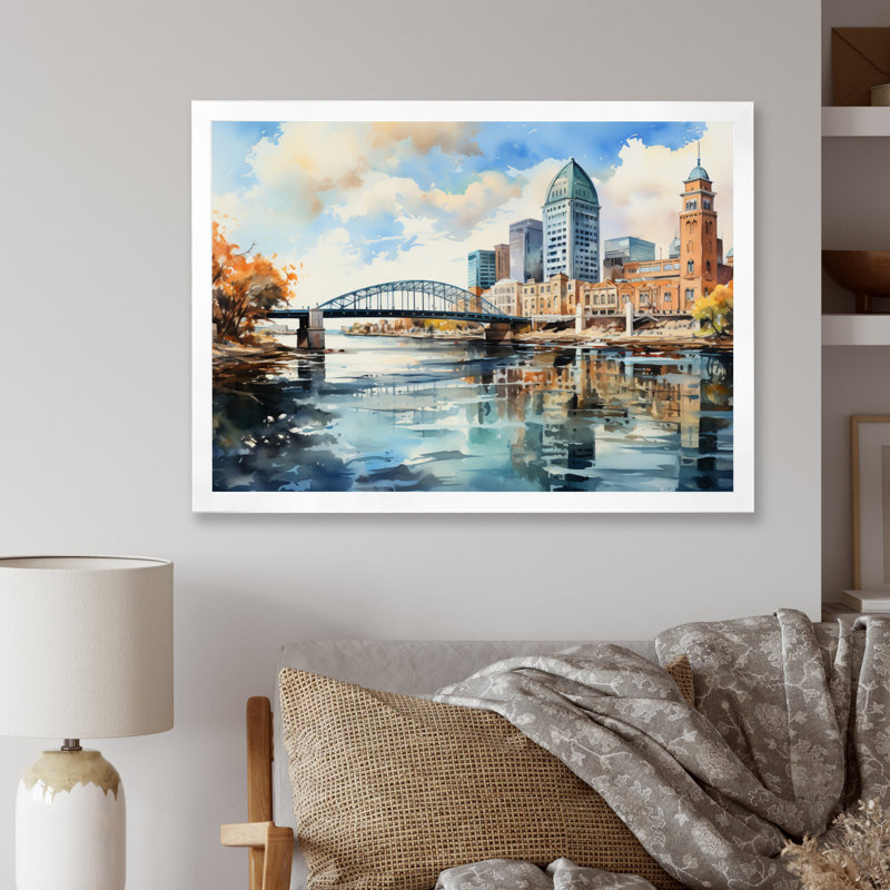 Jacksonville Bay Florida VI, reproduction d'art sur toile, H 12 po x l 20 po x P 1 po, Cadre photo blanc