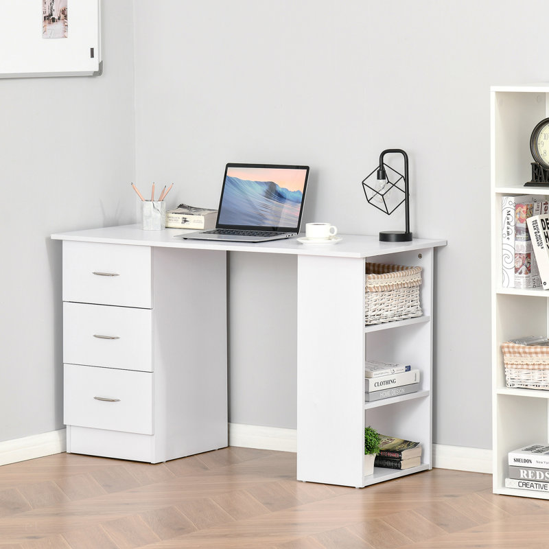 Poste de travail 47 po avec 3 tiroirs et tablette de rangement