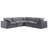 Isshak Velvet L-Shaped Sectional Reversible-87141435