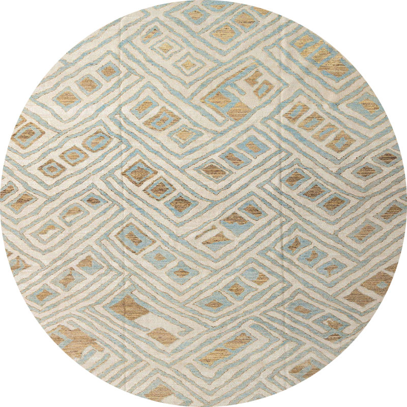 Abstract Indoor Rug, Round 4'