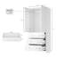 2-Door Sandrea With Mirror, Wardrobe Closet With 3 Drawers-779543173