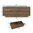 43" Modern Square Coffee Table With 2 Drawers, Large Square Center Table, Wood Coffee Table For Living Room-88690289-76436767