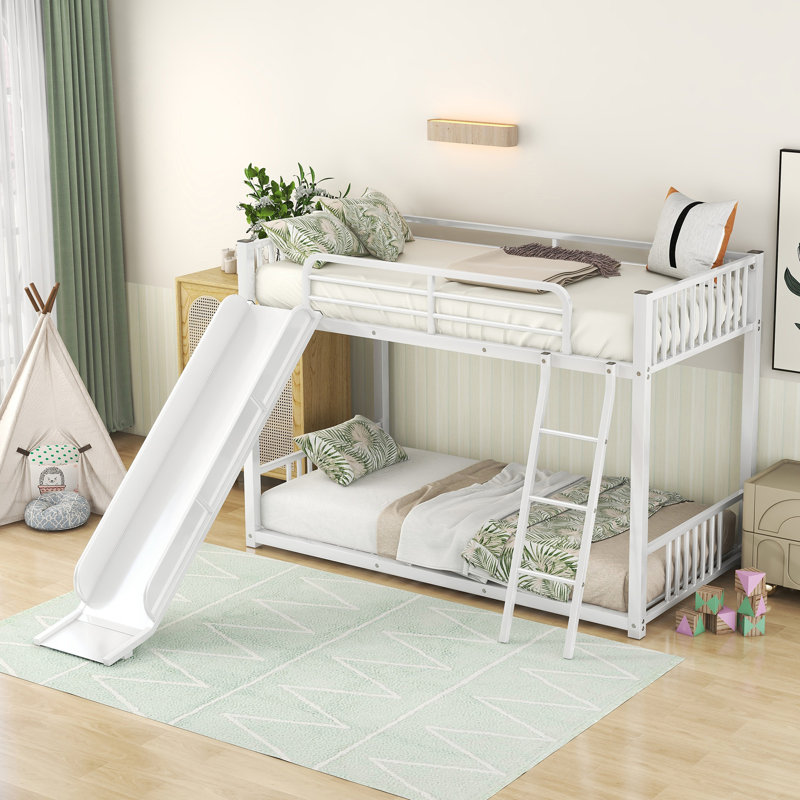 Lindenfield Kids Twin Over Twin Bunk Bed, White