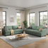 84.2" Upholstered Loveseat Sofa, Linen Fabric 2 Seater Couch For Apartment Living Room(set Of 2)