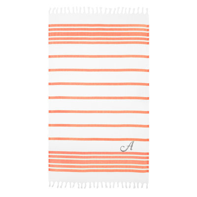 Serviette de plage 100% coton à chevrons