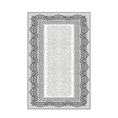 Luxurious Woven Area Rug, 5.9 x 9.2 ft, 100% Polyester, Antibacterial | Non-Slip PVC Felt Dot Underside, 0.3 in Pile Height | Machine Washable, 3D Digital Print, Perfect for Living Room & Bedroom Décor