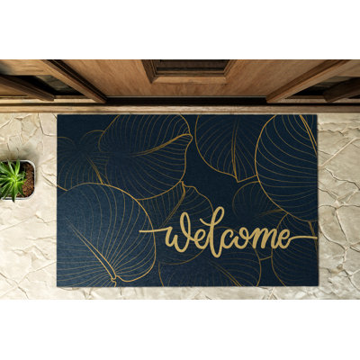 Non-Slip Floral Outdoor Doormat
