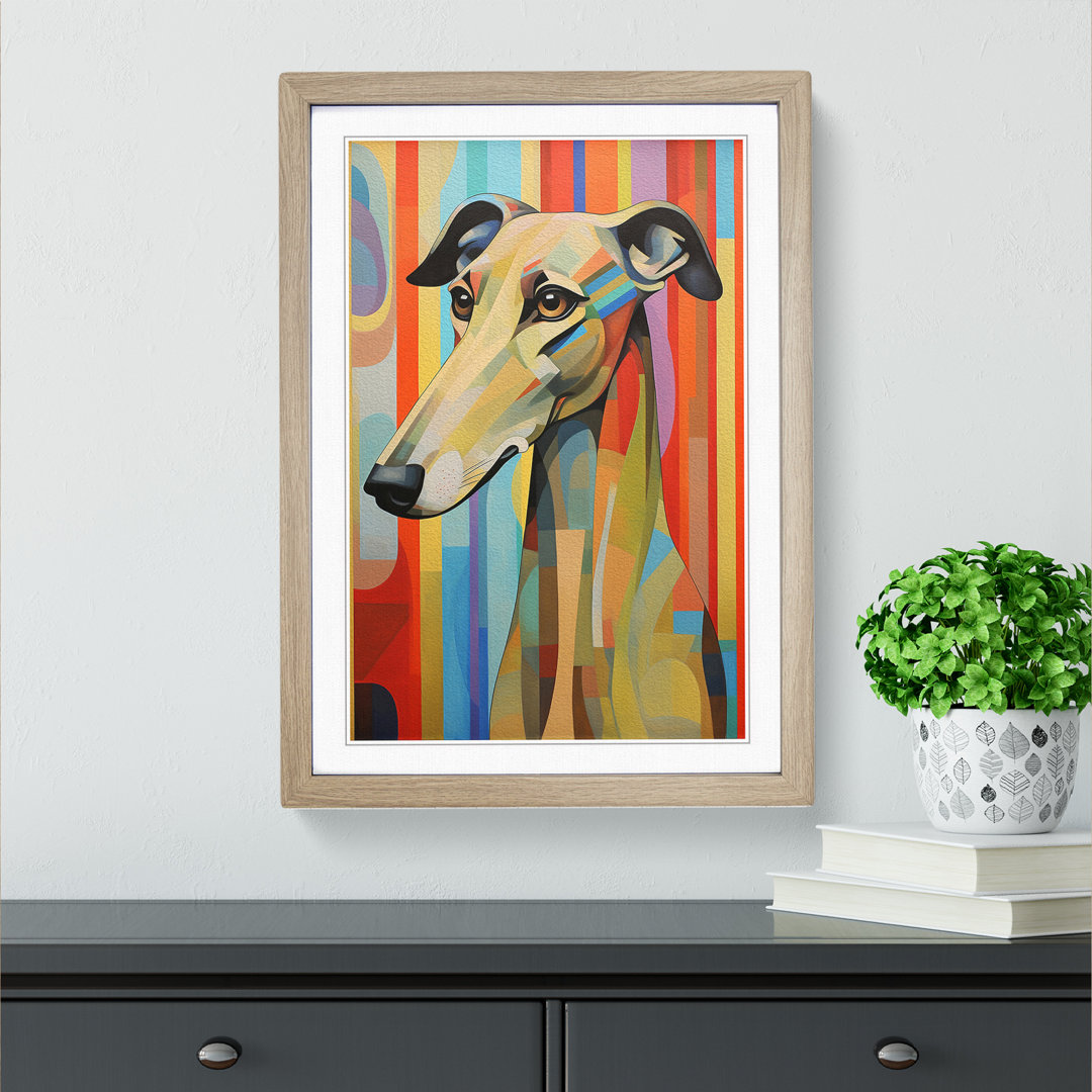 Greyhound Geometric - Print