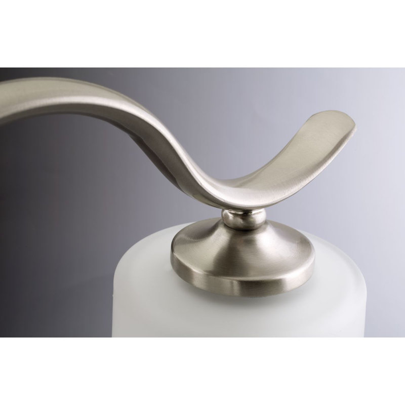 Barre d'éclairage de salle de bain à 1 lumière Armindo, Nickel brossé