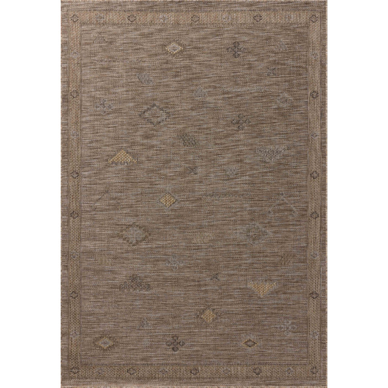 Tapis intérieur / extérieur naturel / sable Gracie Oaks Altia, Rectangle 3 pi 6 po x 5 pi 6 po