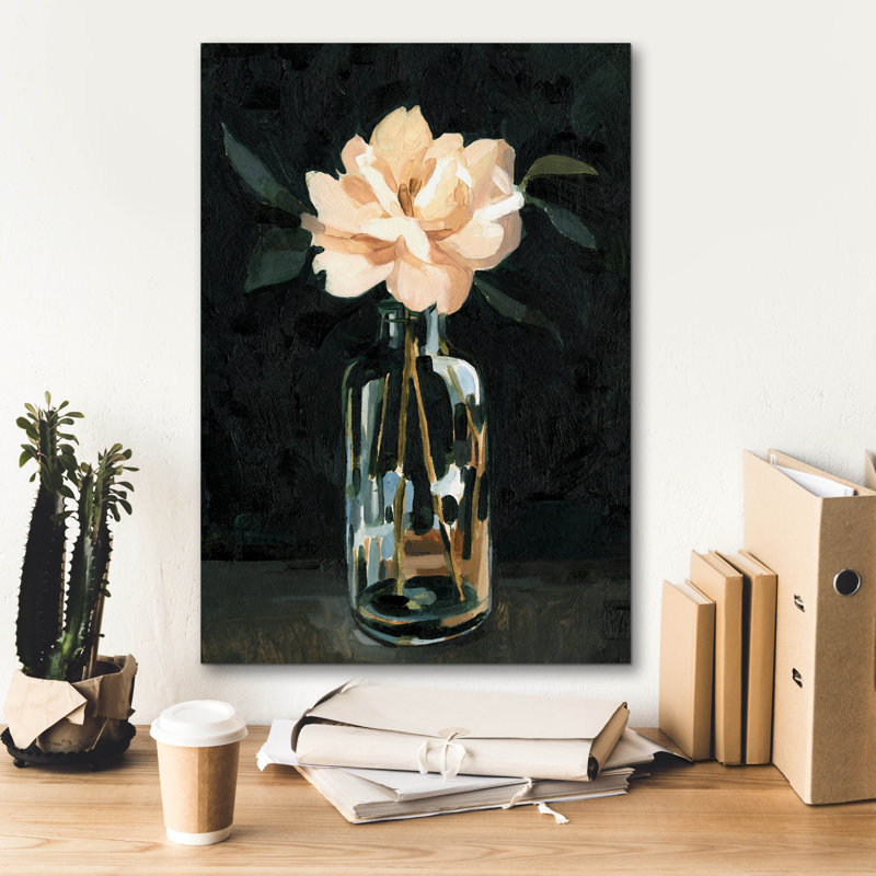  «Dark Rose Arrangement 1» par Emma Caroline, art mural sur toile, 18 po x 26 po