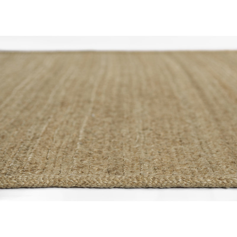 Pure Salt By Momeni Torquay Soumak Machine Weave Jute And Wool Natural Area Rug 6' X 6' Round, Rectangle 5' x 8', Brown