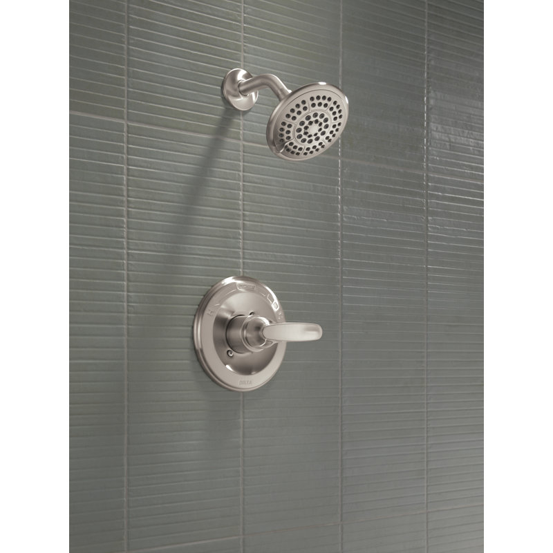 Delta Foundations 13 Series 5-Setting Shower Faucet Set, Chrome Shower Head and Handle Set, Valve Trim Kit, Stainless BT13211-SS (Valve Not Included)